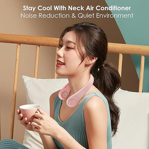 Portable Neck Fan Rechargeable Smart Cooling With 3 Speed USB Charging Low Noise Mini Fans For Kitchen Travel Outdoor & Office For Men & Women
