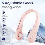 Portable Neck Fan Rechargeable Smart Cooling With 3 Speed USB Charging Low Noise Mini Fans For Kitchen Travel Outdoor & Office For Men & Women