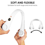 Portable Neck Fan Rechargeable Smart Cooling With 3 Speed USB Charging Low Noise Mini Fans For Kitchen Travel Outdoor & Office For Men & Women