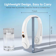Portable Neck Fan Rechargeable Smart Cooling With 3 Speed USB Charging Low Noise Mini Fans For Kitchen Travel Outdoor & Office For Men & Women